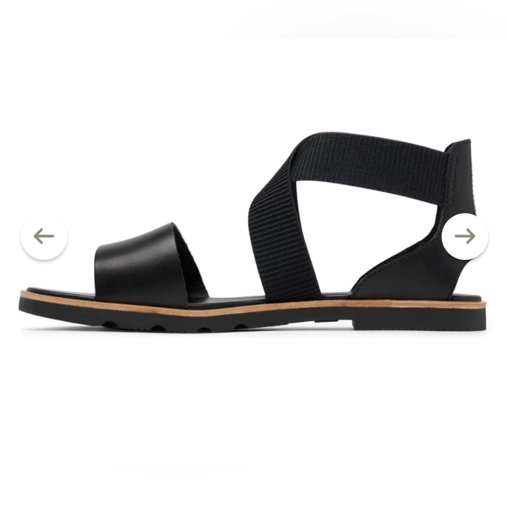 Gently worn black Sorel sandals size 7